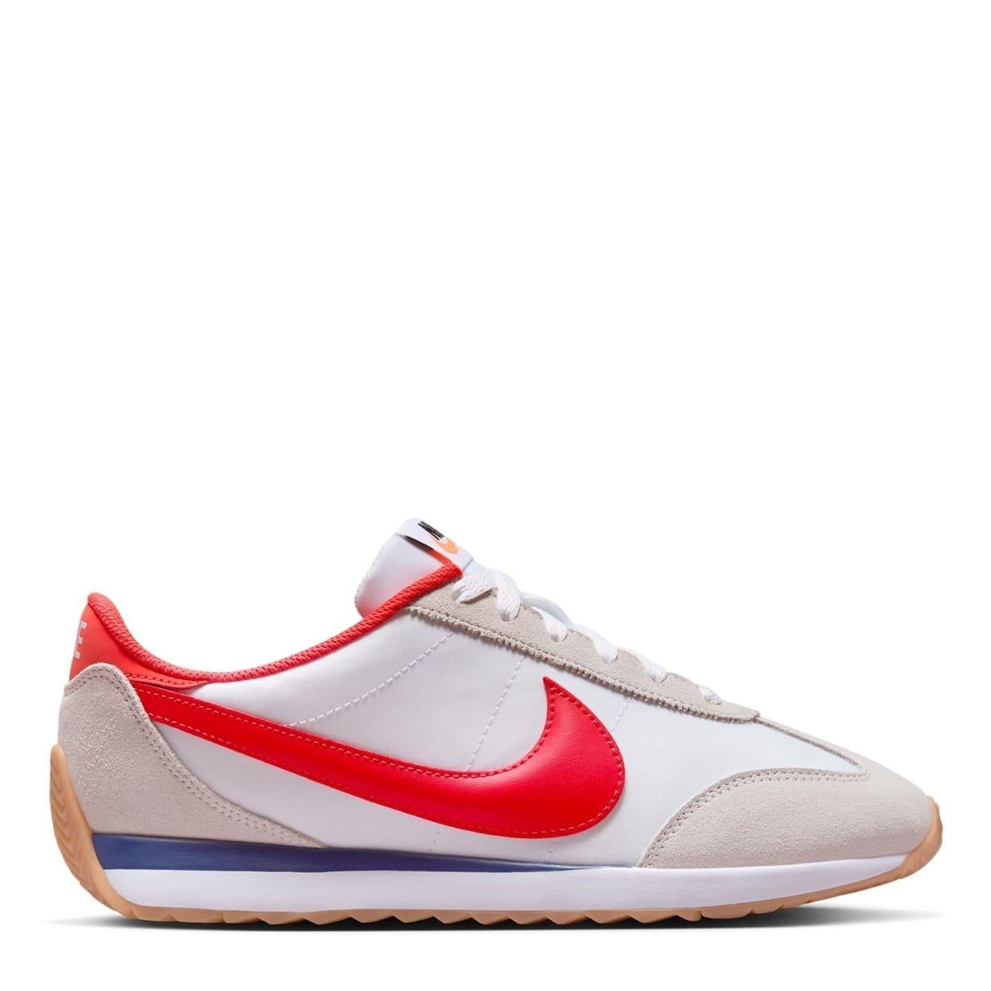 White-Blue-Red - Front - Nike Womens-Ladies Waffle Debut Suede Wedge Trainers