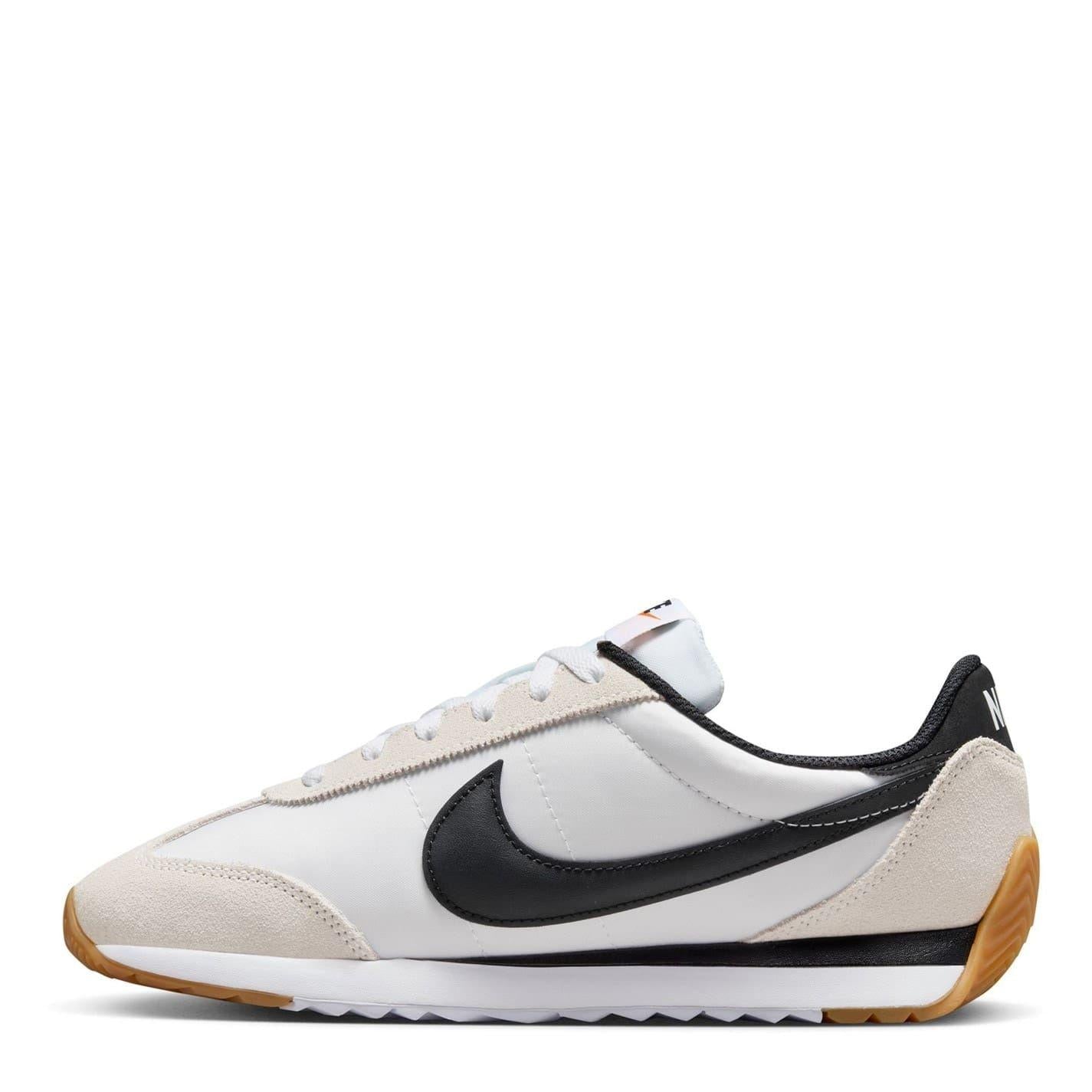 White-Black - Back - Nike Womens-Ladies Waffle Debut Suede Wedge Trainers