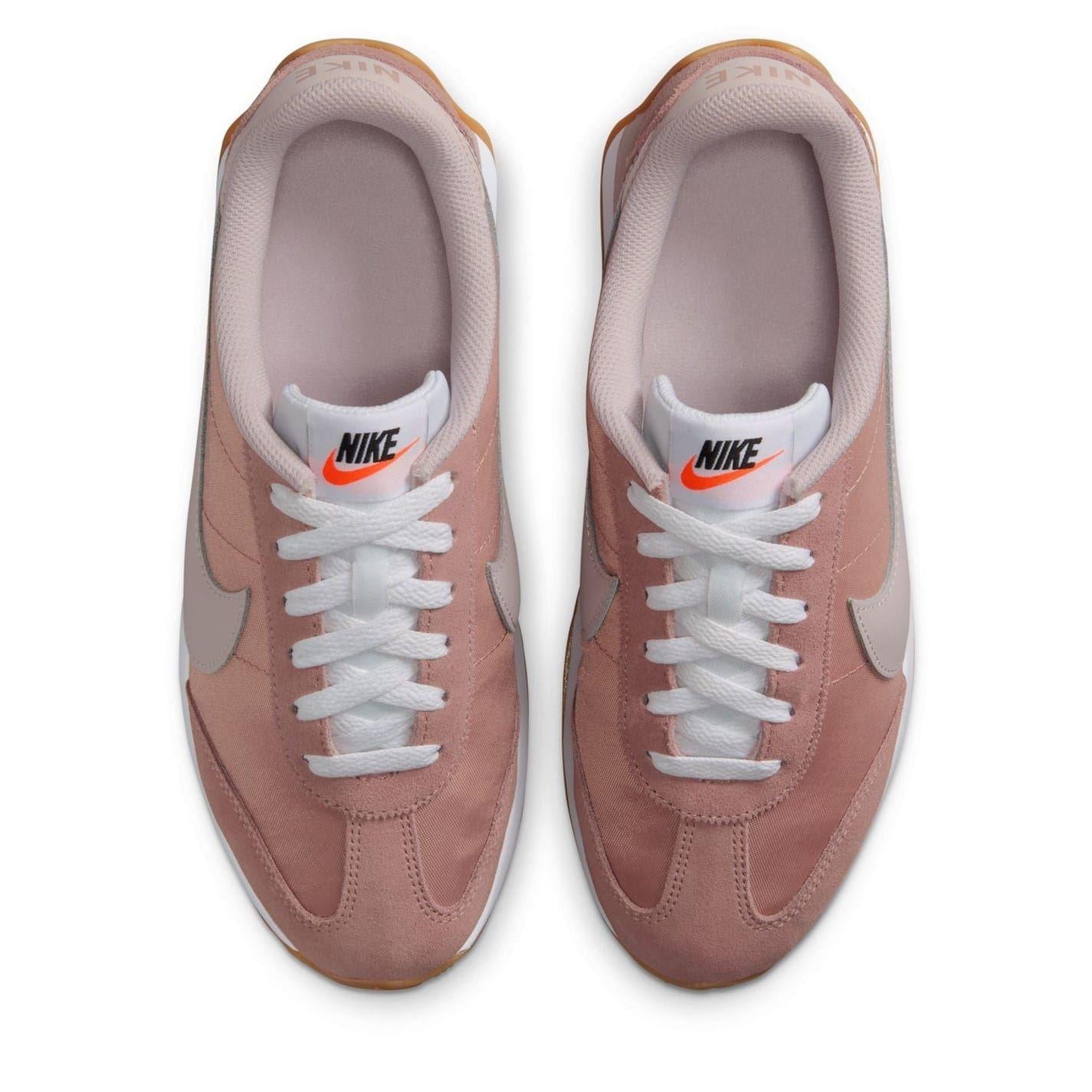 Pink - Pack Shot - Nike Womens-Ladies Waffle Debut Suede Wedge Trainers