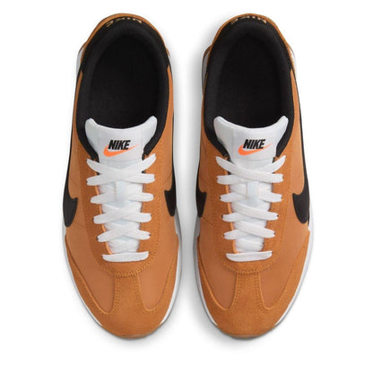 Monarch-Black-White - Pack Shot - Nike Womens-Ladies Waffle Debut Suede Wedge Trainers
