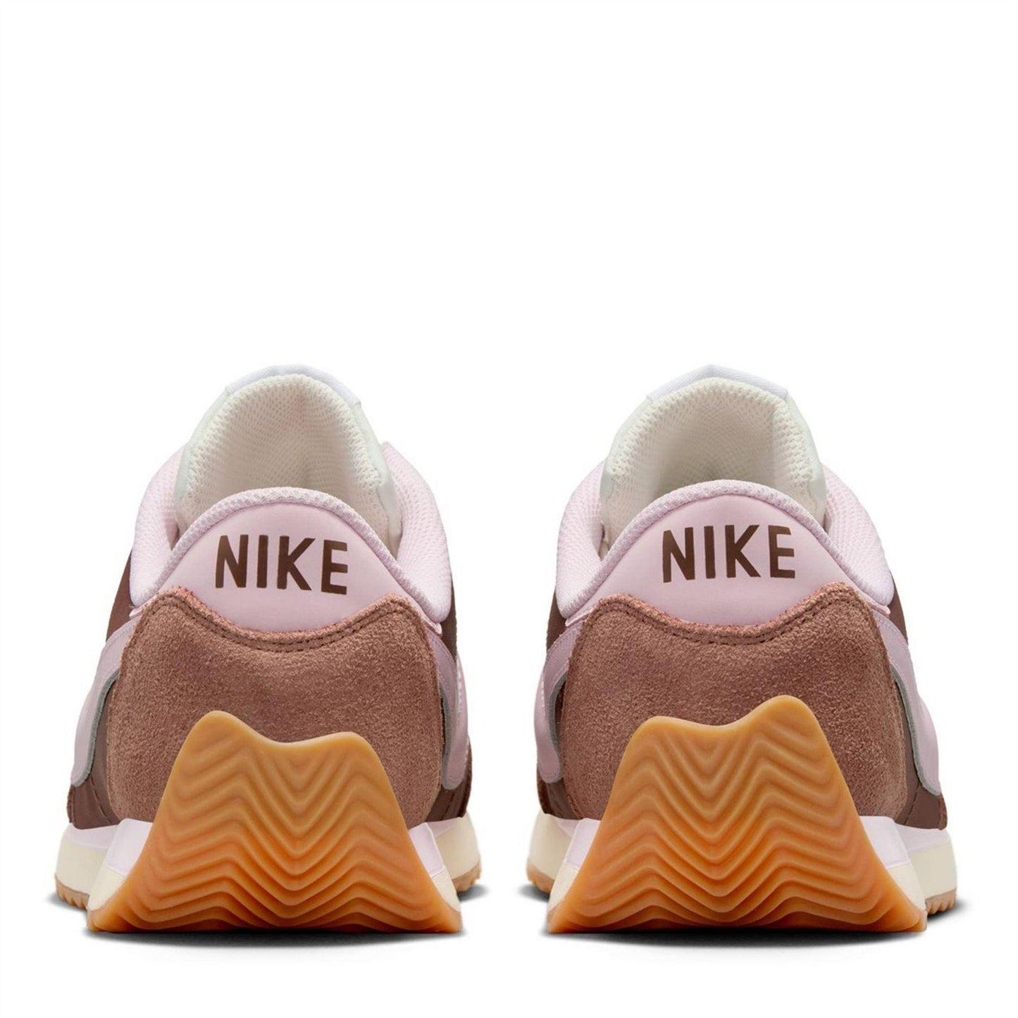 Brown-Pink - Lifestyle - Nike Womens-Ladies Waffle Debut Suede Wedge Trainers