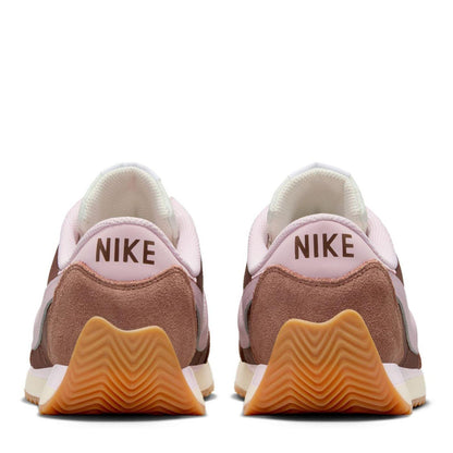 Brown-Pink - Lifestyle - Nike Womens-Ladies Waffle Debut Suede Wedge Trainers