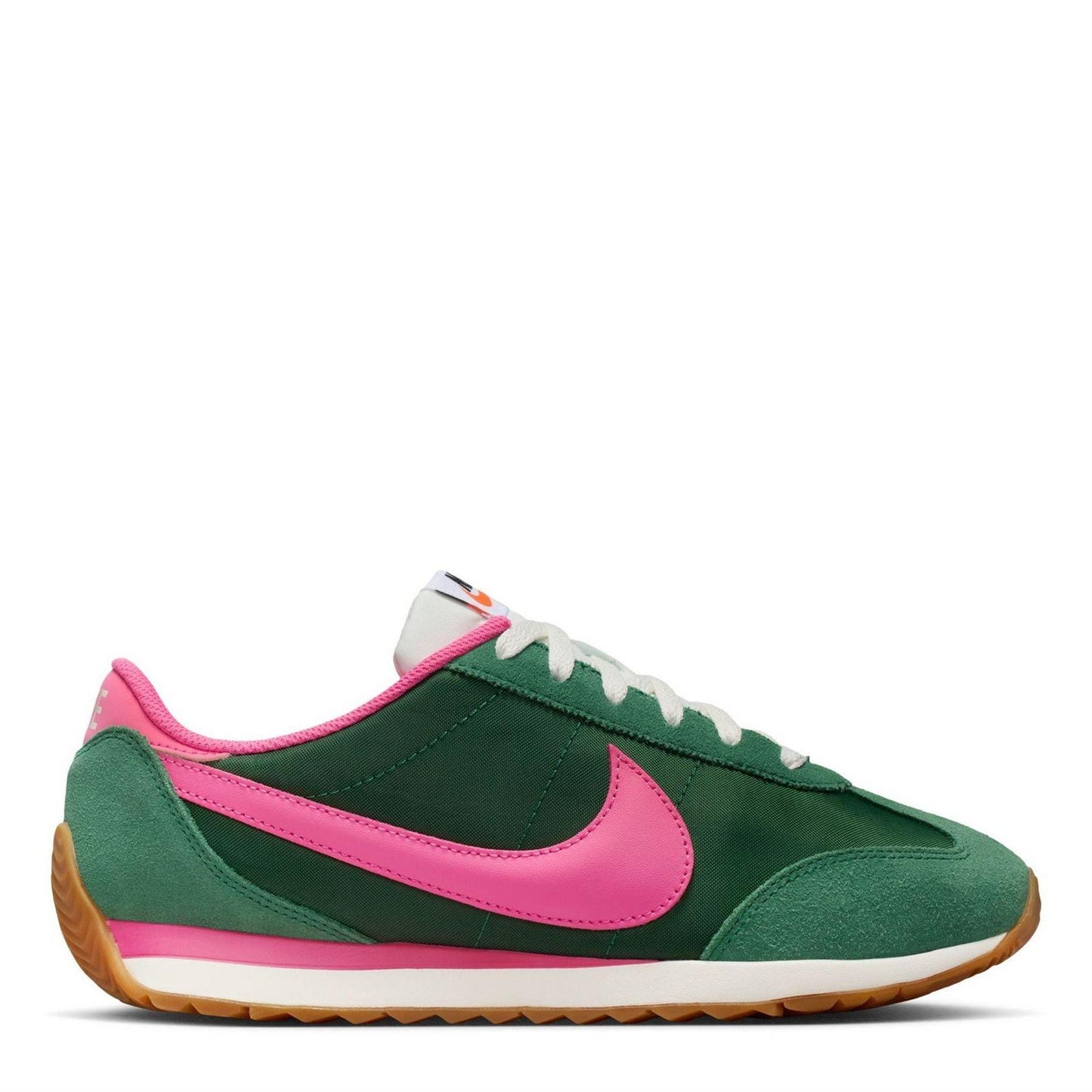 Green-Pink - Front - Nike Womens-Ladies Waffle Debut Suede Wedge Trainers