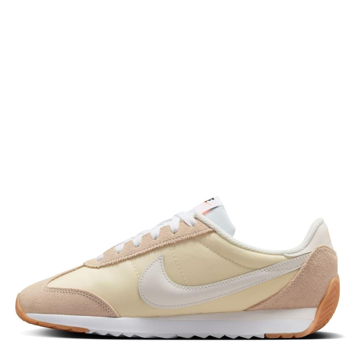 Off White-Gum - Back - Nike Womens-Ladies Waffle Debut Suede Wedge Trainers