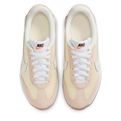 Off White-Gum - Pack Shot - Nike Womens-Ladies Waffle Debut Suede Wedge Trainers