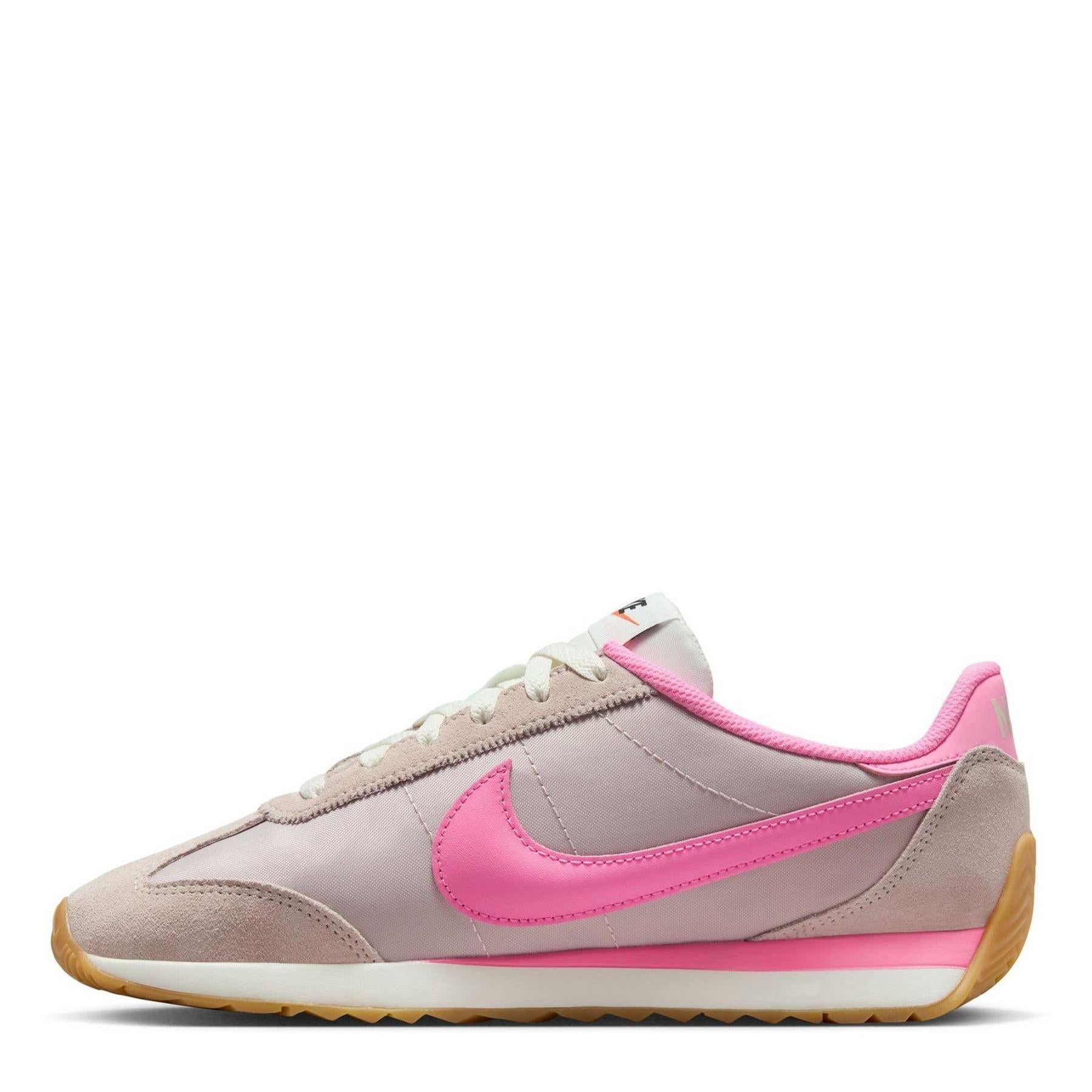 Red-Pink - Back - Nike Womens-Ladies Waffle Debut Suede Wedge Trainers