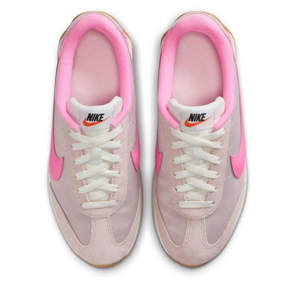Red-Pink - Pack Shot - Nike Womens-Ladies Waffle Debut Suede Wedge Trainers