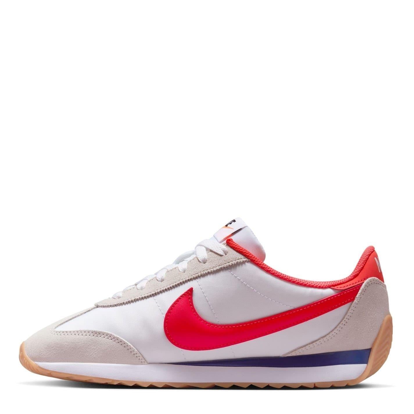 White-Blue-Red - Back - Nike Womens-Ladies Waffle Debut Suede Wedge Trainers