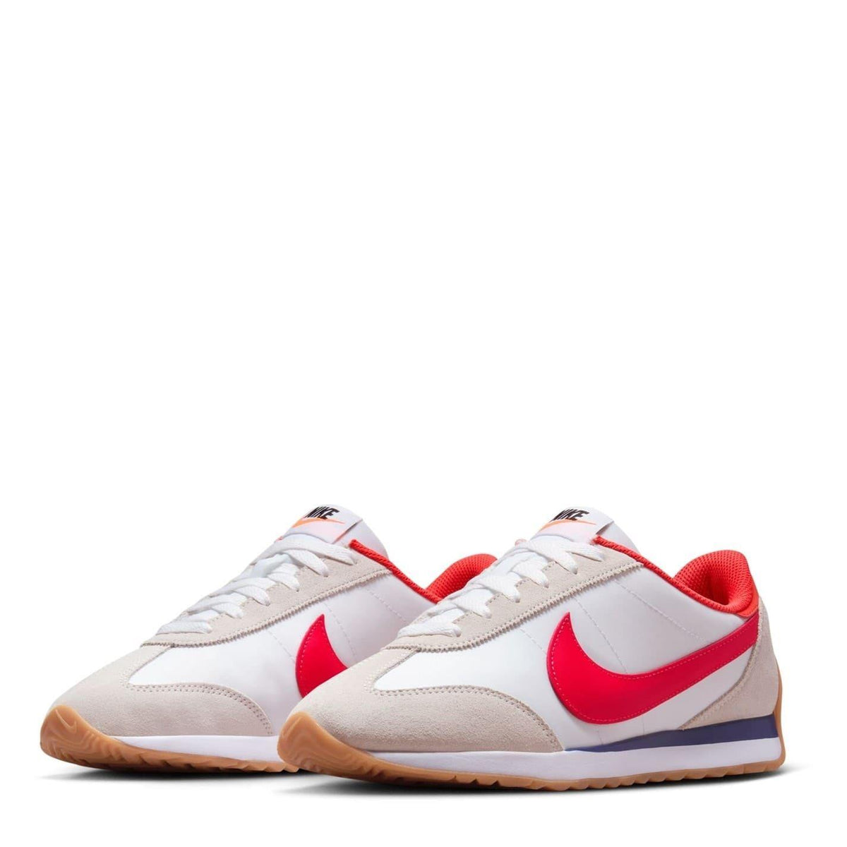 White-Blue-Red - Side - Nike Womens-Ladies Waffle Debut Suede Wedge Trainers