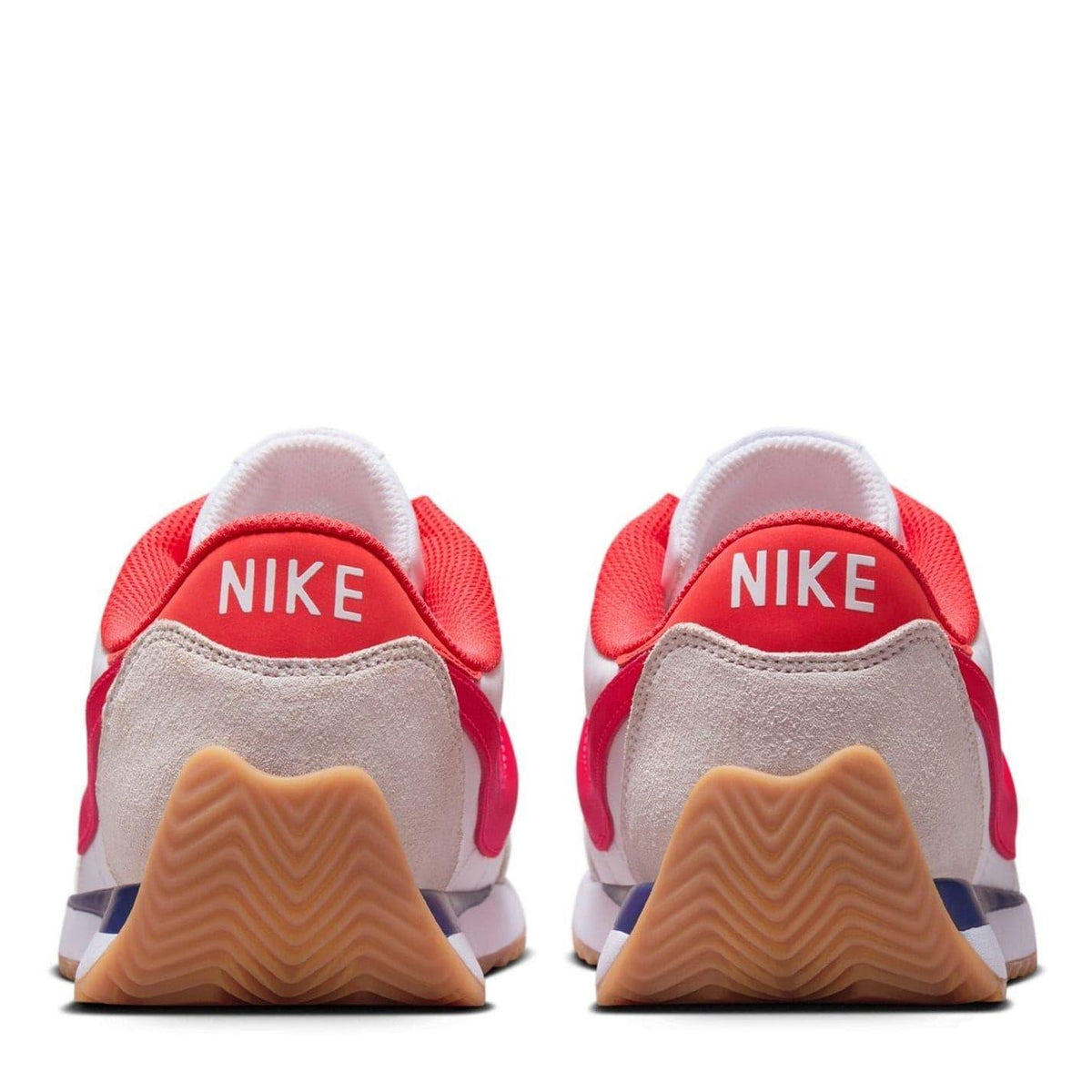 White-Blue-Red - Lifestyle - Nike Womens-Ladies Waffle Debut Suede Wedge Trainers