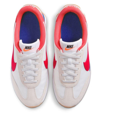 White-Blue-Red - Pack Shot - Nike Womens-Ladies Waffle Debut Suede Wedge Trainers