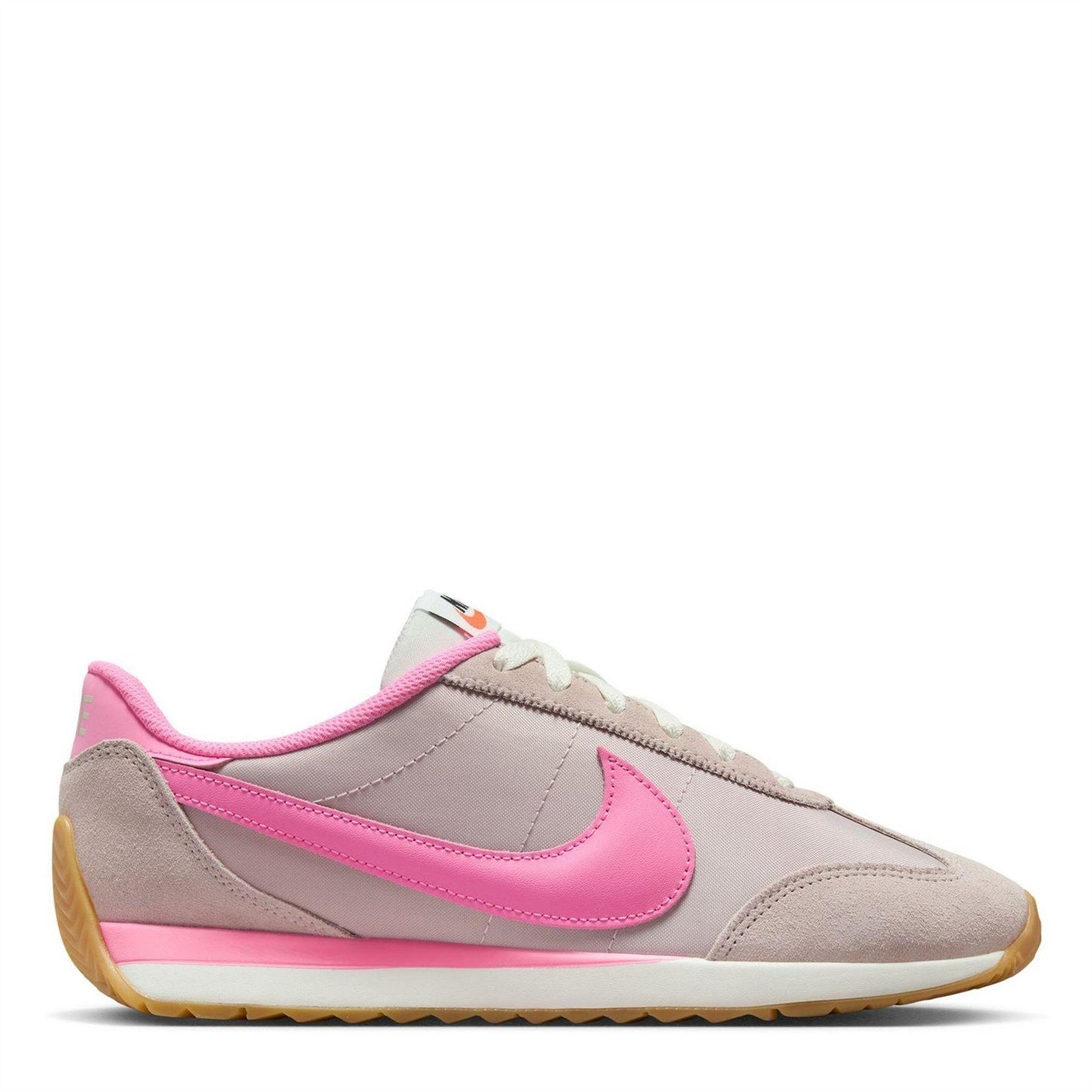 Red-Pink - Front - Nike Womens-Ladies Waffle Debut Suede Wedge Trainers