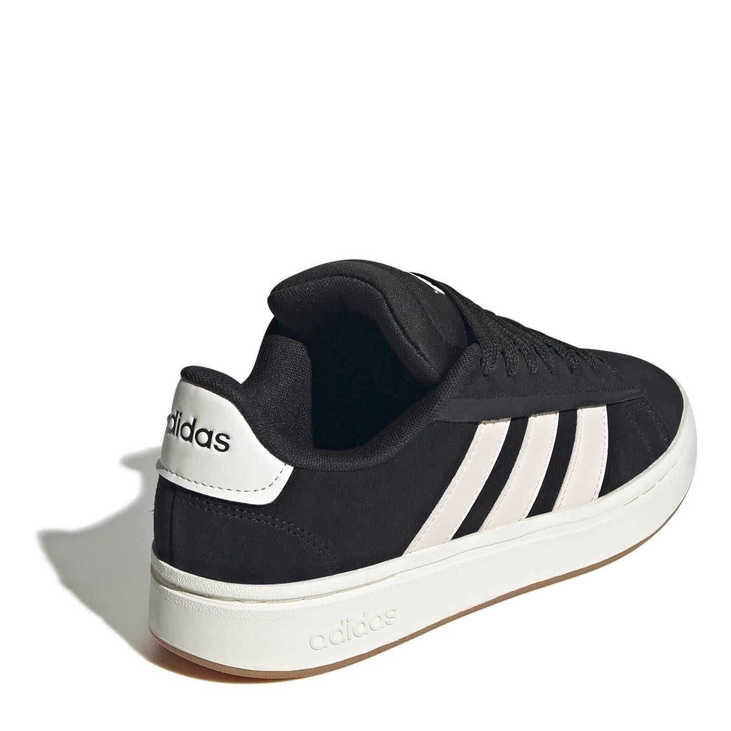 Black-Pink - Lifestyle - Adidas Womens-Ladies Grand Court Alpha Leather Cloudfoam Trainers