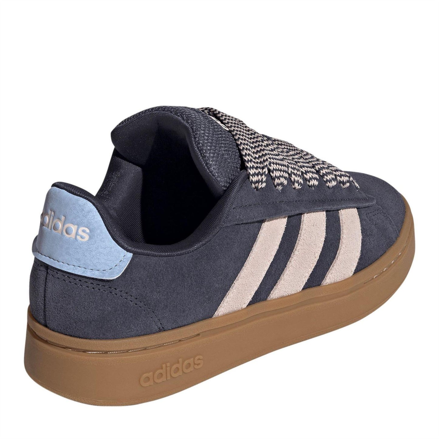 Navy-Pink-Gum - Lifestyle - Adidas Womens-Ladies Grand Court Alpha Leather Cloudfoam Trainers