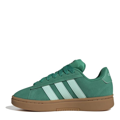 Green-Mint - Back - Adidas Womens-Ladies Grand Court Alpha Leather Cloudfoam Trainers