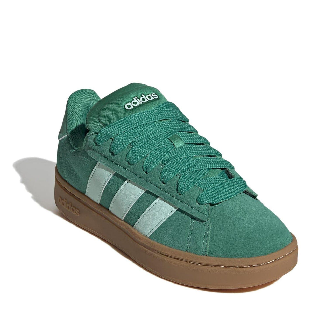 Green-Mint - Side - Adidas Womens-Ladies Grand Court Alpha Leather Cloudfoam Trainers