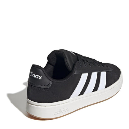 Black-White-Gum - Lifestyle - Adidas Womens-Ladies Grand Court Alpha Leather Cloudfoam Trainers