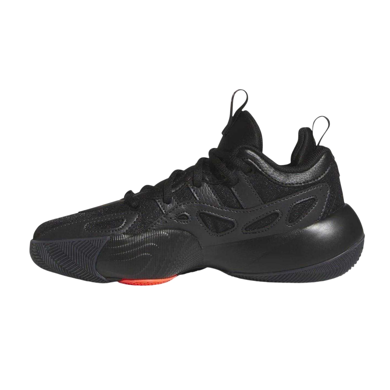 Carbon - Side - Adidas Childrens-Kids Trae Cut Out Flat Trainers