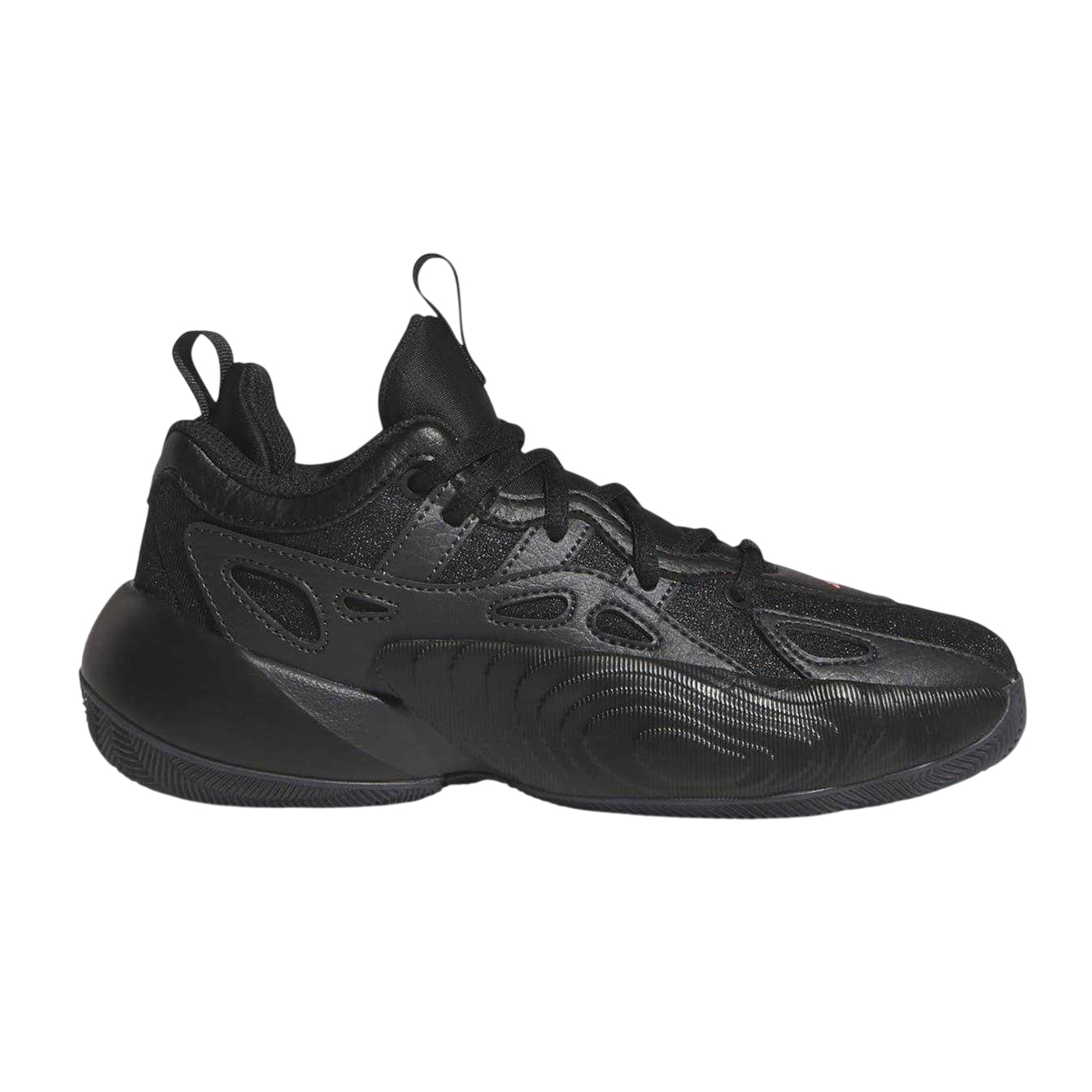 Carbon - Front - Adidas Childrens-Kids Trae Cut Out Flat Trainers