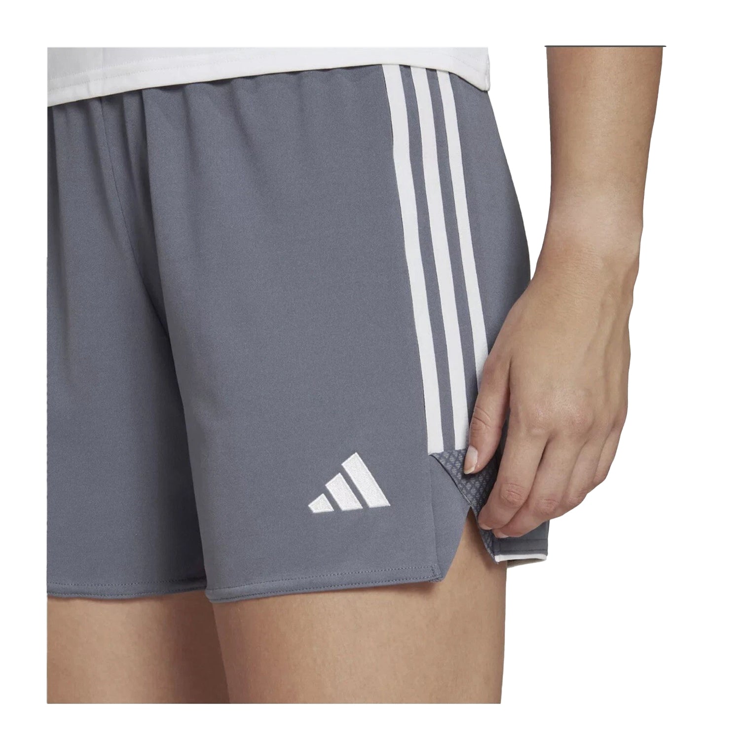 Grey - Side - Adidas Womens-Ladies Tiro 23 Athletic Shorts