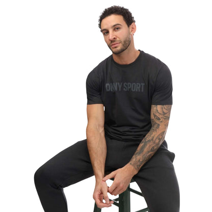 Charcoal - Lifestyle - DKNY Mens Tonal Logo T-Shirt