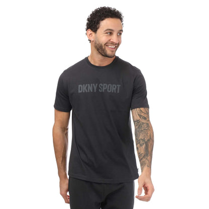 Charcoal - Front - DKNY Mens Tonal Logo T-Shirt