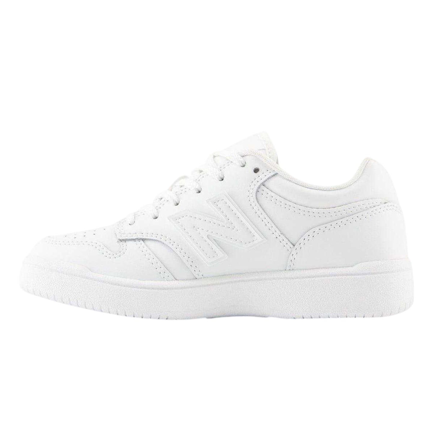 White - Back - New Balance Childrens-Kids 480 Leather Trainers