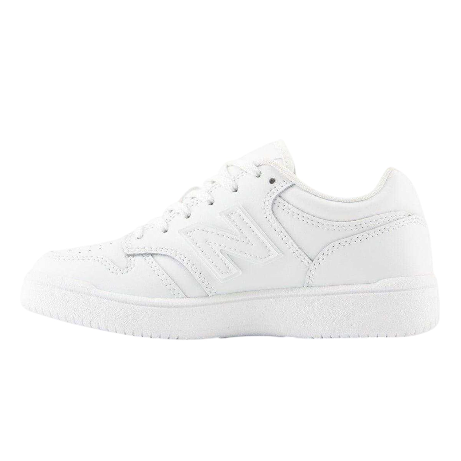 White - Back - New Balance Childrens-Kids 480 Leather Trainers