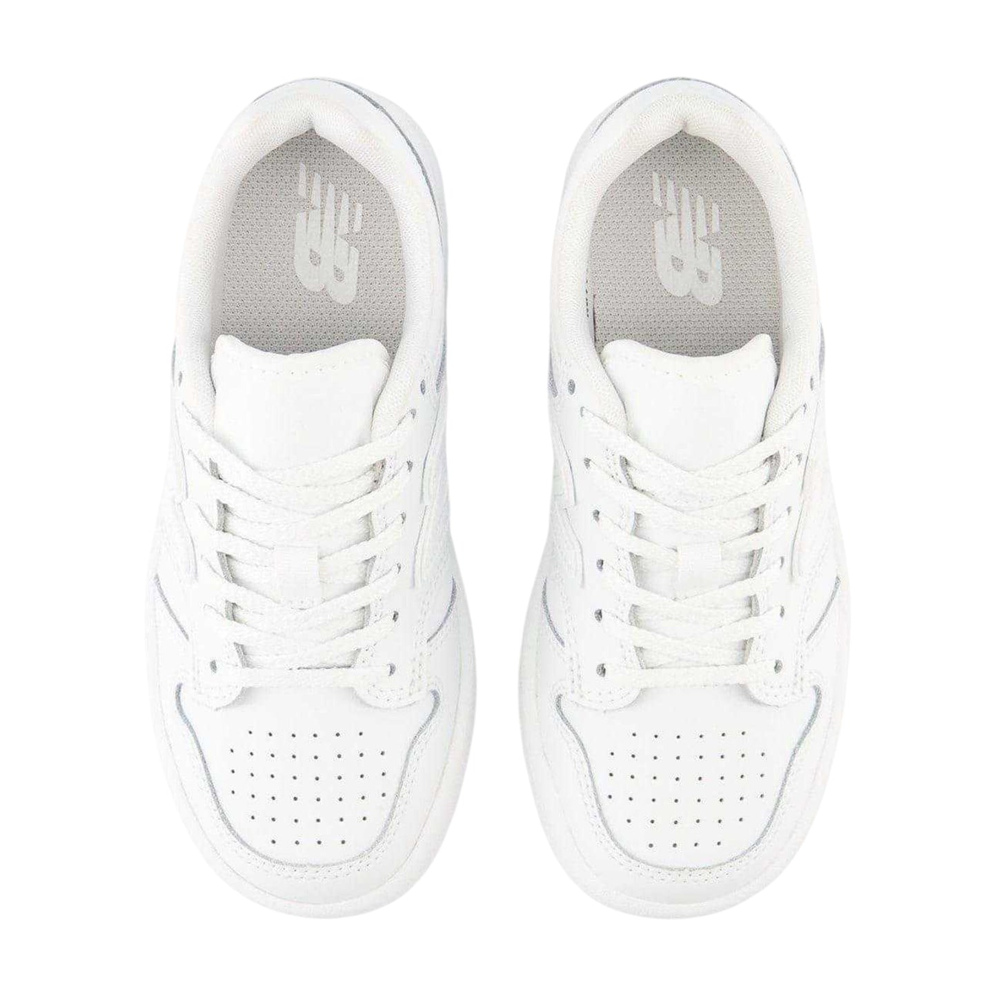 White - Side - New Balance Childrens-Kids 480 Leather Trainers