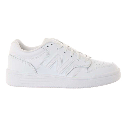 White - Front - New Balance Childrens-Kids 480 Leather Trainers