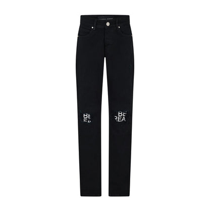 Black - Front - Criminal Damage Mens Jeans