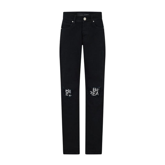 Black - Front - Criminal Damage Mens Jeans