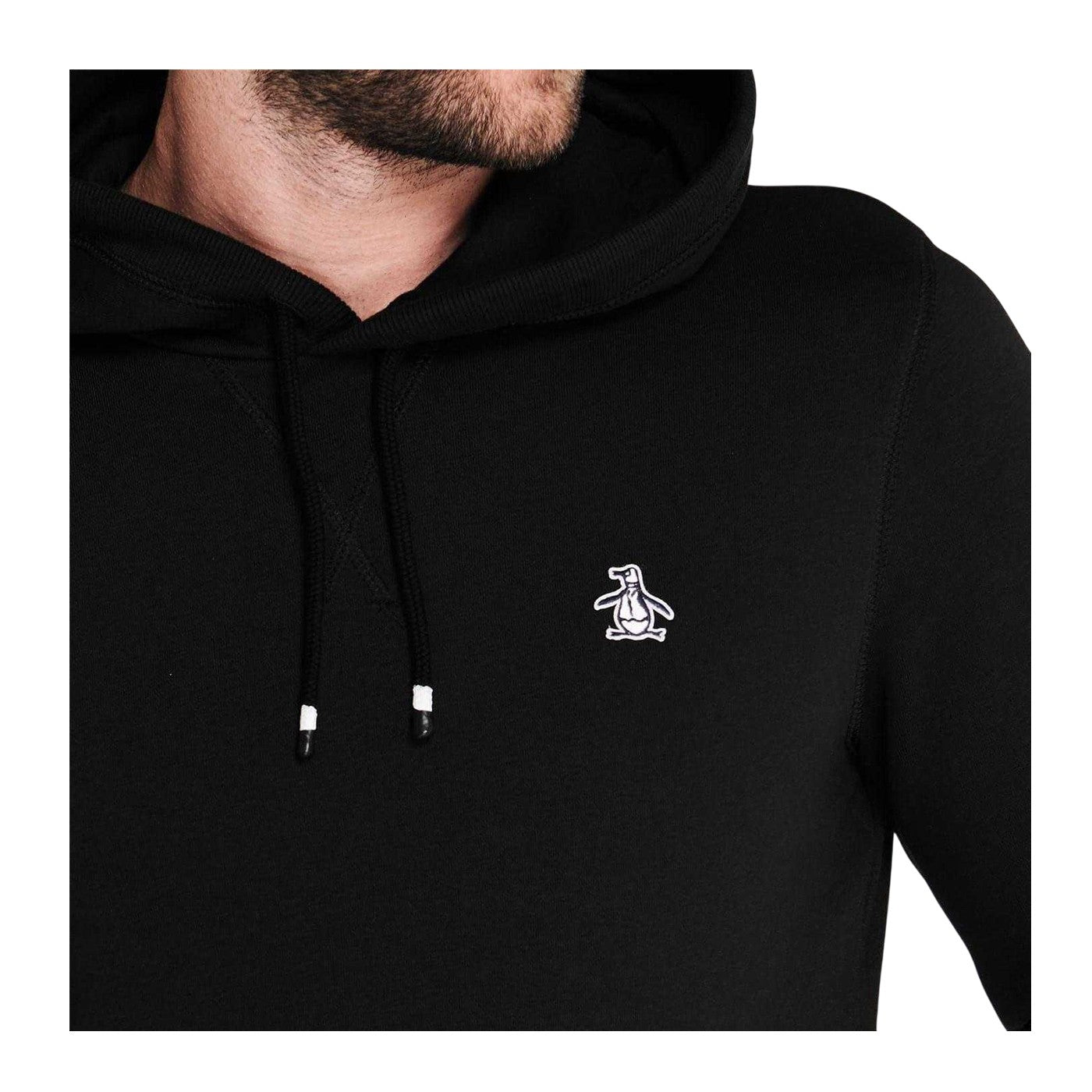 Black - Lifestyle - Original Penguin Mens Popover Hoodie