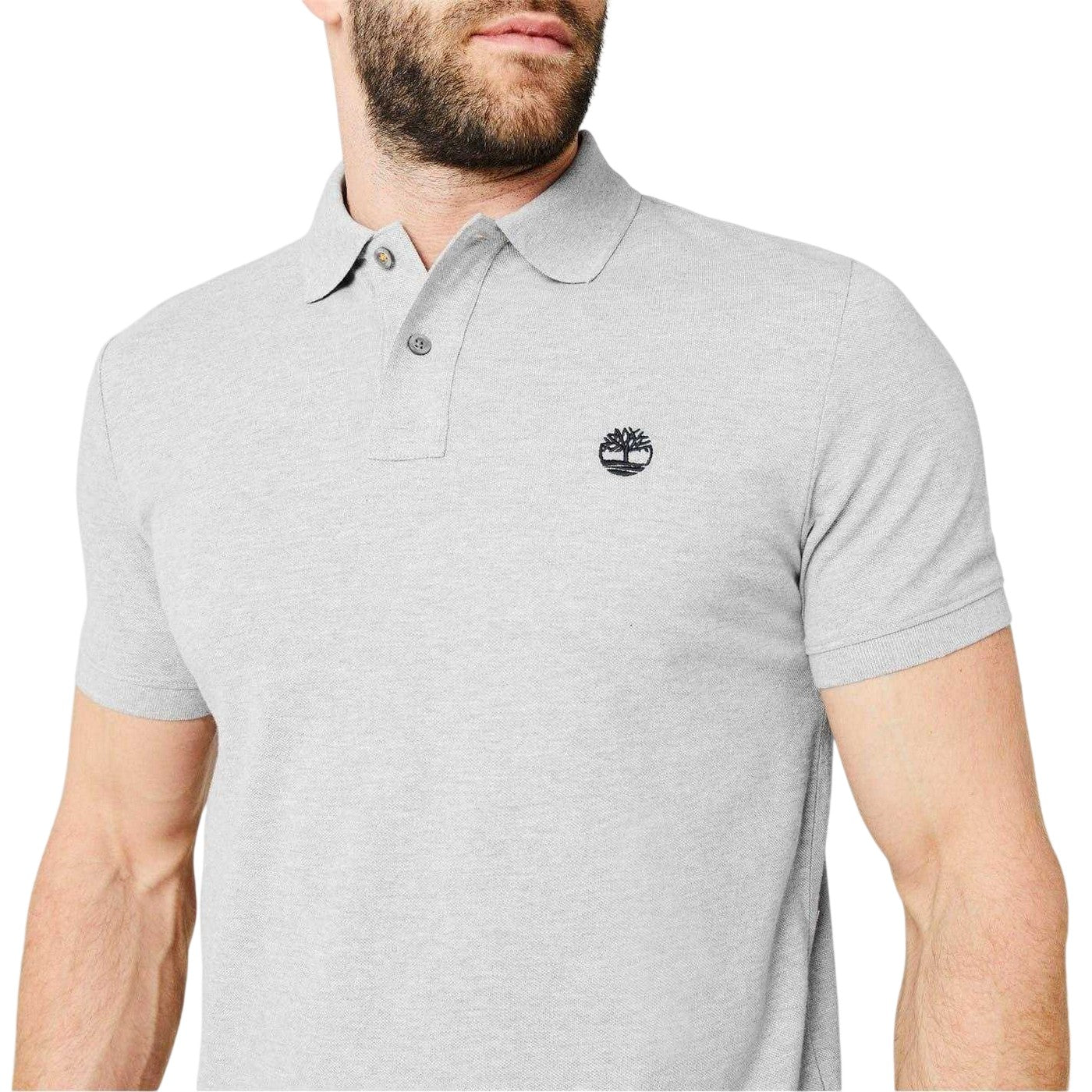 Medium Grey Heather - Side - Timberland Mens Miller Short-Sleeved Polo Shirt