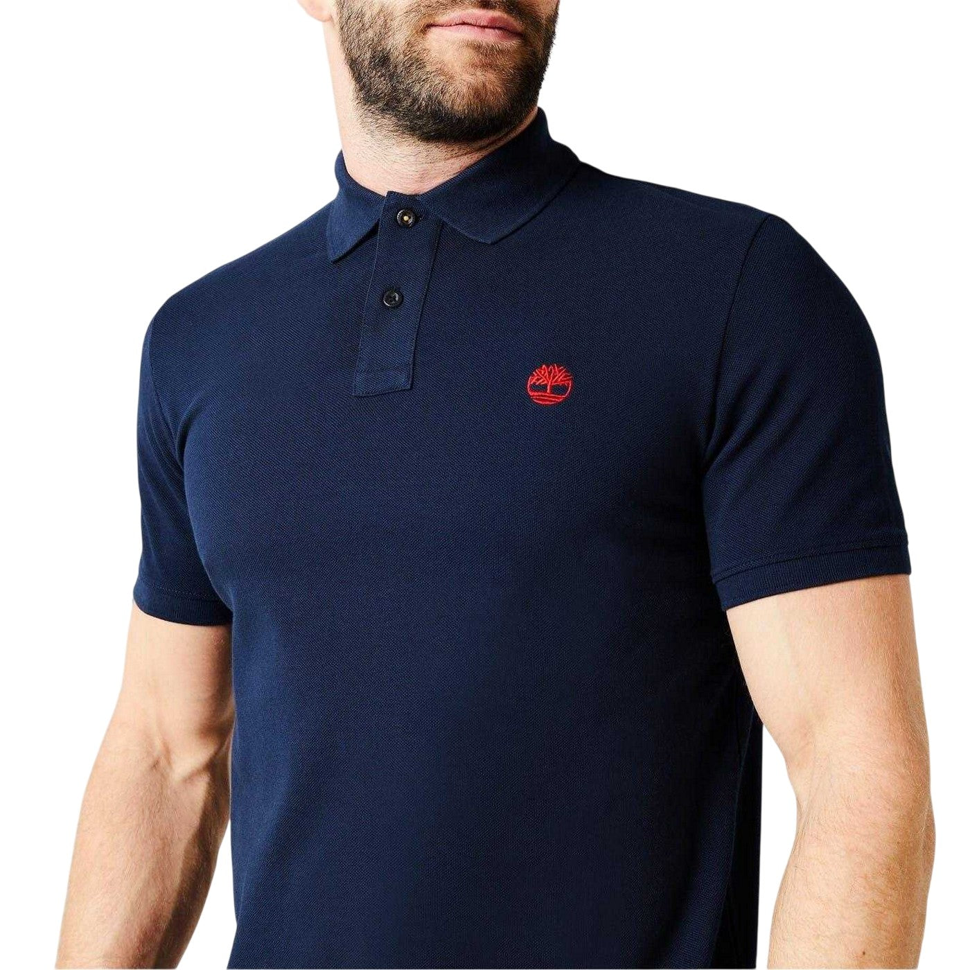 Dark Sapphire - Side - Timberland Mens Miller Short-Sleeved Polo Shirt