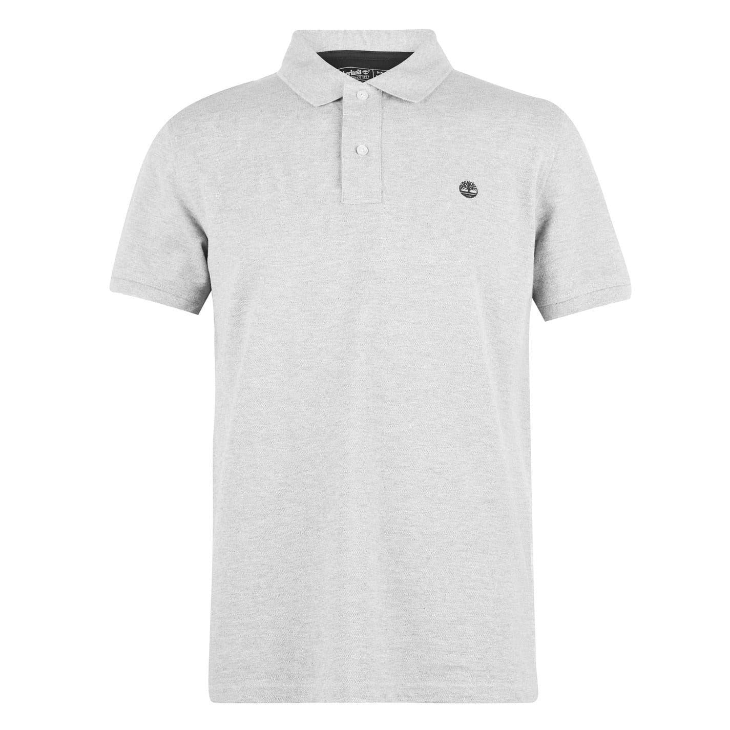 Medium Grey Heather - Front - Timberland Mens Miller Short-Sleeved Polo Shirt