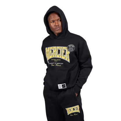 Black-Yellow - Side - Mercier Mens Kansas Relaxed Fit Hoodie