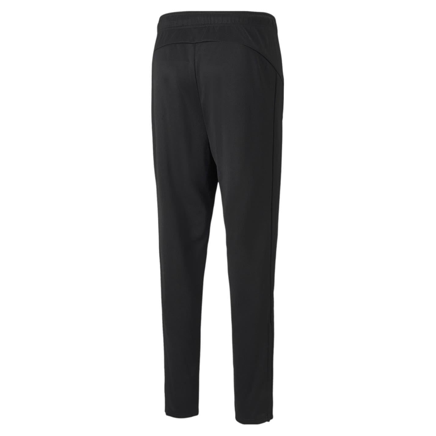Black - Back - Puma Mens Logo Tapered Tracksuit Bottoms