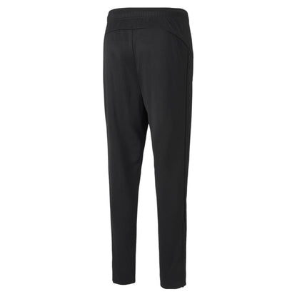 Black - Back - Puma Mens Logo Tapered Tracksuit Bottoms