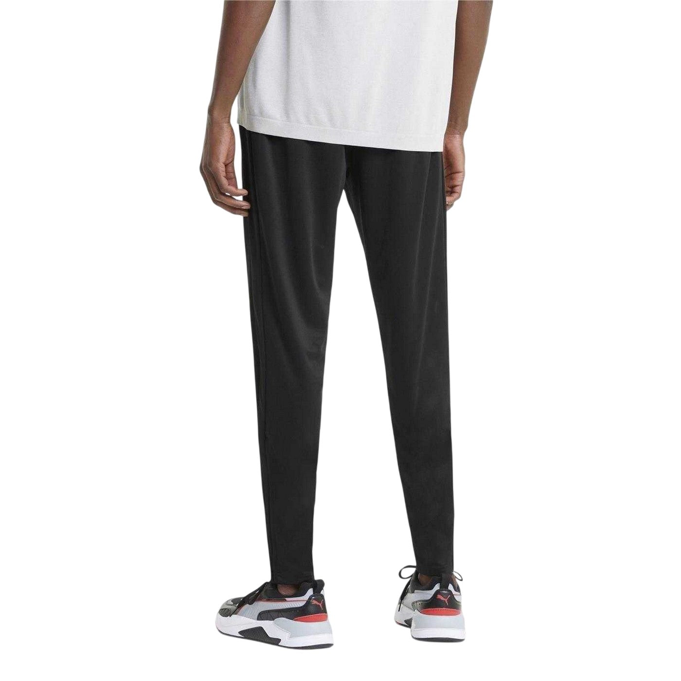 Black - Lifestyle - Puma Mens Logo Tapered Tracksuit Bottoms
