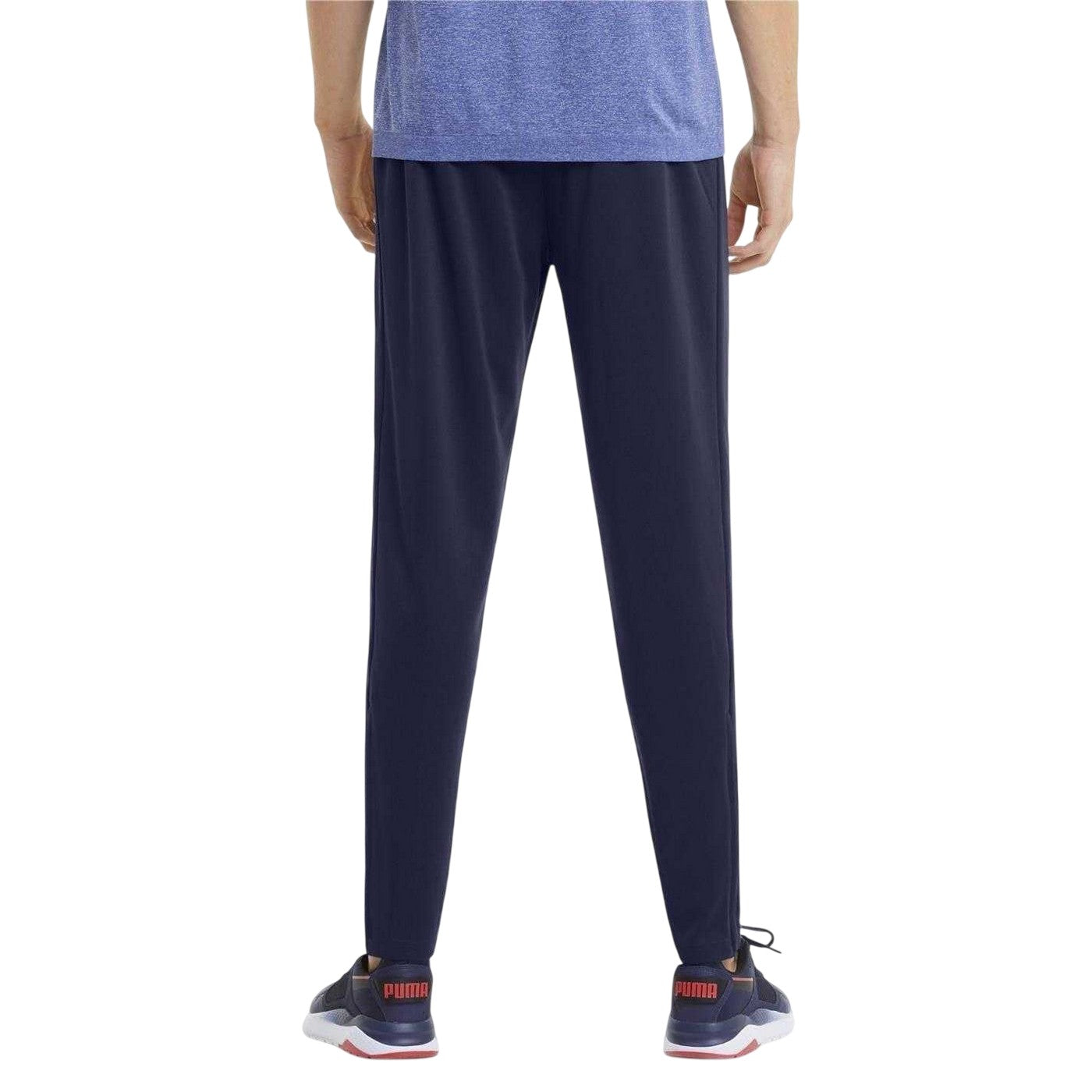 Navy - Lifestyle - Puma Mens Logo Tapered Tracksuit Bottoms