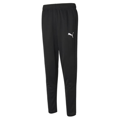 Black - Front - Puma Mens Logo Tapered Tracksuit Bottoms