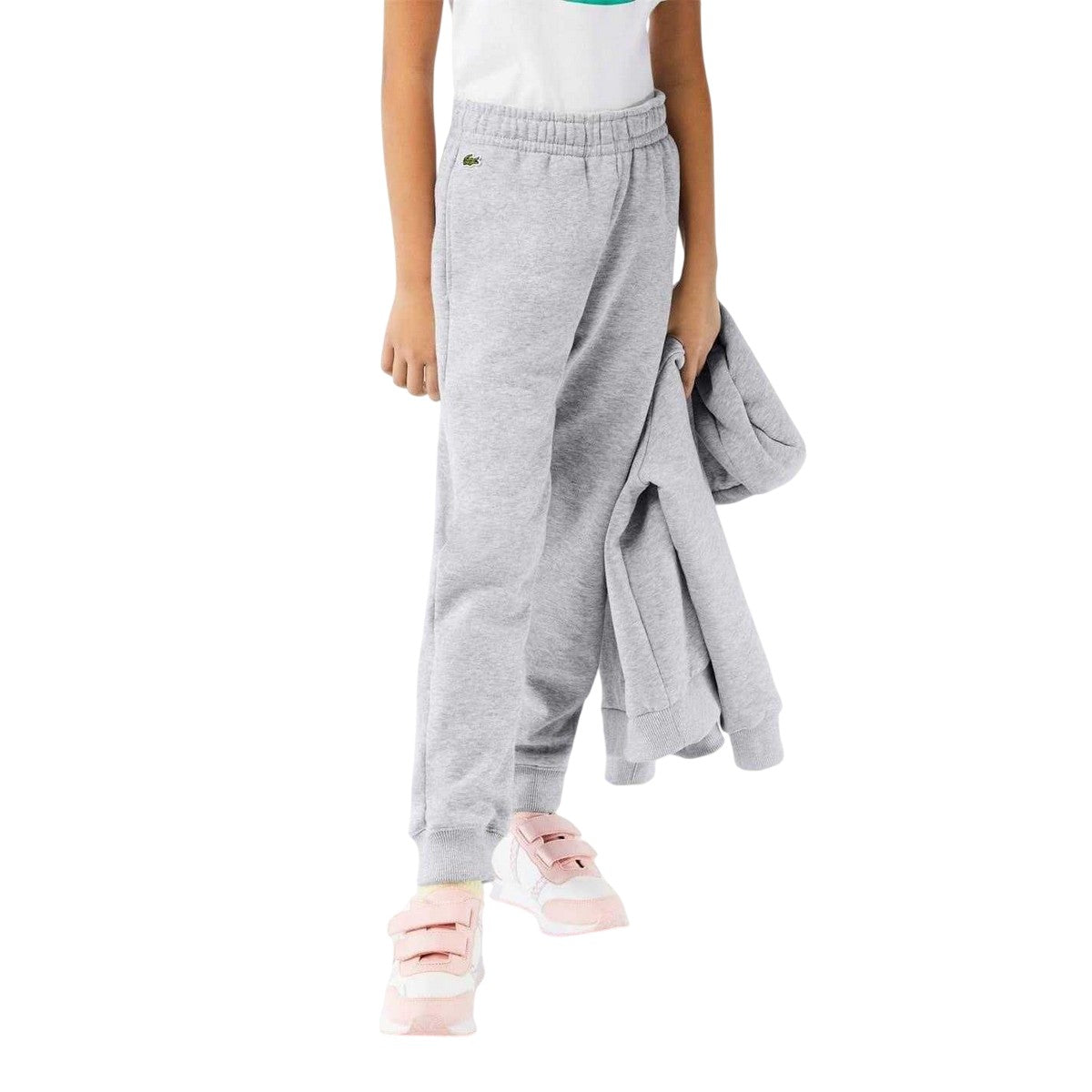 Grey - Back - Lacoste Childrens-Kids Embroidered Logo Jogging Bottoms