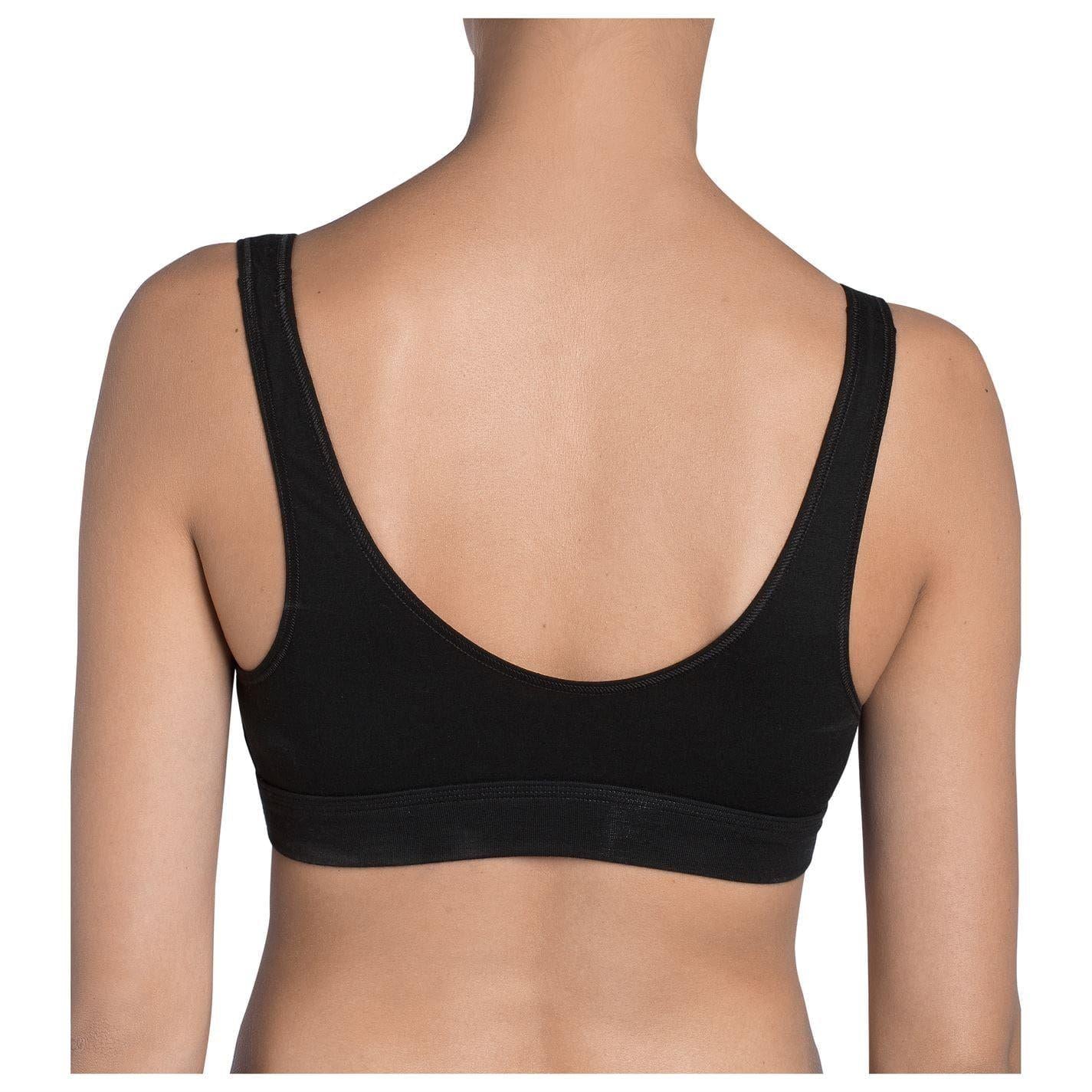 Black - Back - Sloggi Womens-Ladies Plain Comfort Sports Bra