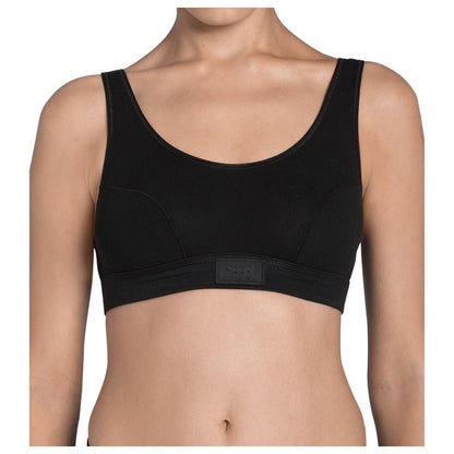 Black - Side - Sloggi Womens-Ladies Plain Comfort Sports Bra