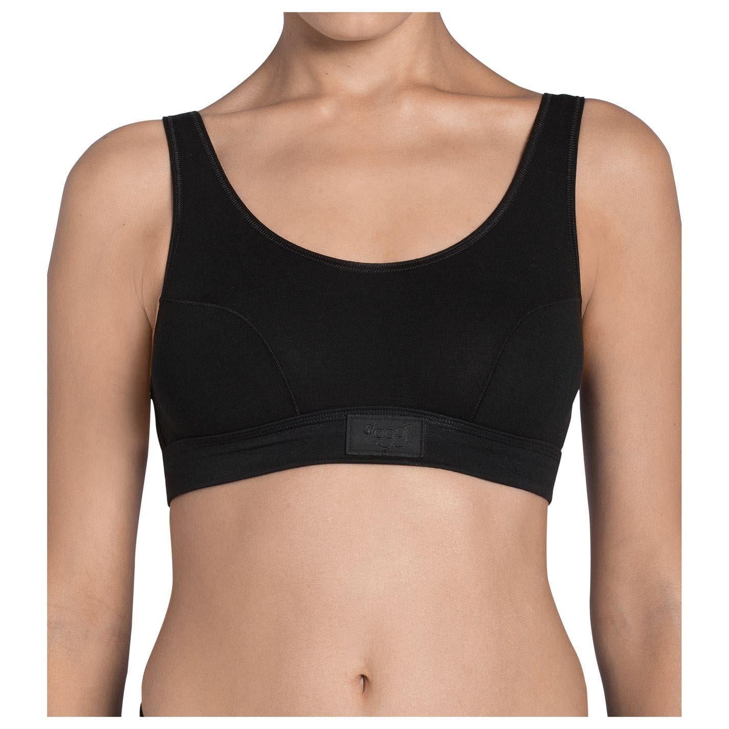 Black - Side - Sloggi Womens-Ladies Plain Comfort Sports Bra
