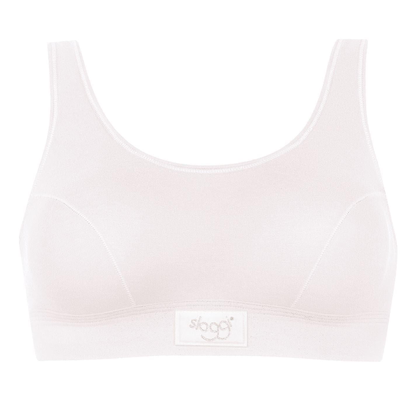White - Front - Sloggi Womens-Ladies Plain Comfort Sports Bra
