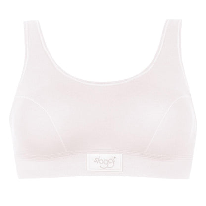 White - Front - Sloggi Womens-Ladies Plain Comfort Sports Bra