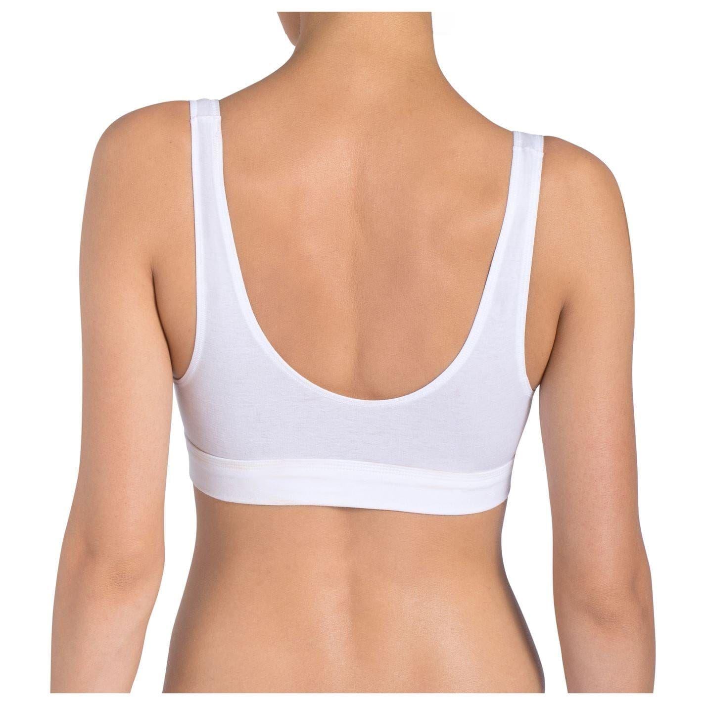 White - Back - Sloggi Womens-Ladies Plain Comfort Sports Bra