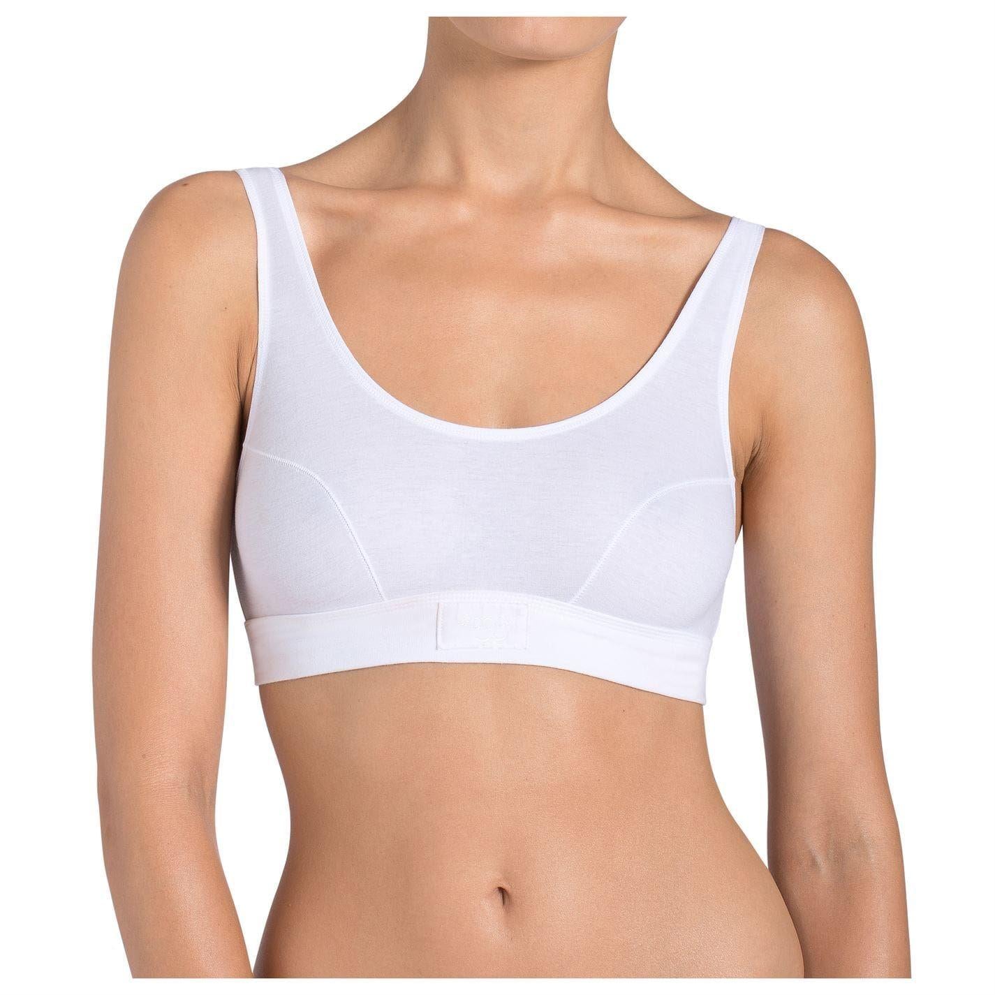 White - Side - Sloggi Womens-Ladies Plain Comfort Sports Bra